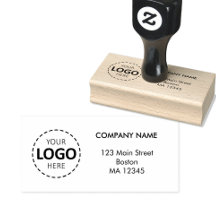 Benutzerdefiniertes Firmenlogo & Adresse Holz