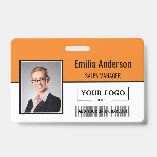 Benutzerdefiniertes Firmenlogo Barcode Mitarbeiter Ausweis
