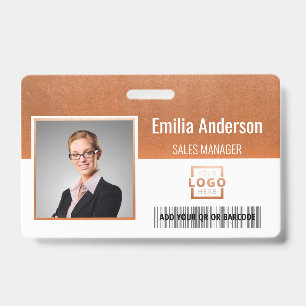 Benutzerdefiniertes Firmenlogo Barcode Mitarbeiter Ausweis