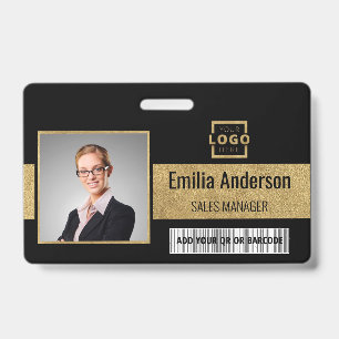 Benutzerdefiniertes Firmenlogo-Barcode-Mitarbeiter Ausweis