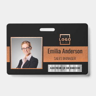 Benutzerdefiniertes Firmenlogo Barcode Mitarbeiter Ausweis