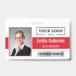 Benutzerdefiniertes Firmenlogo Barcode Mitarbeiter Ausweis