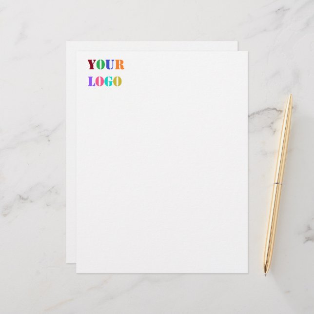 Benutzerdefiniertes Firmenlogo - Briefkopf Ihres U (Vorderseite/Rückseite Beispiel)