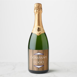 Benutzerdefiniertes Firmenlogo Champagner Etikett