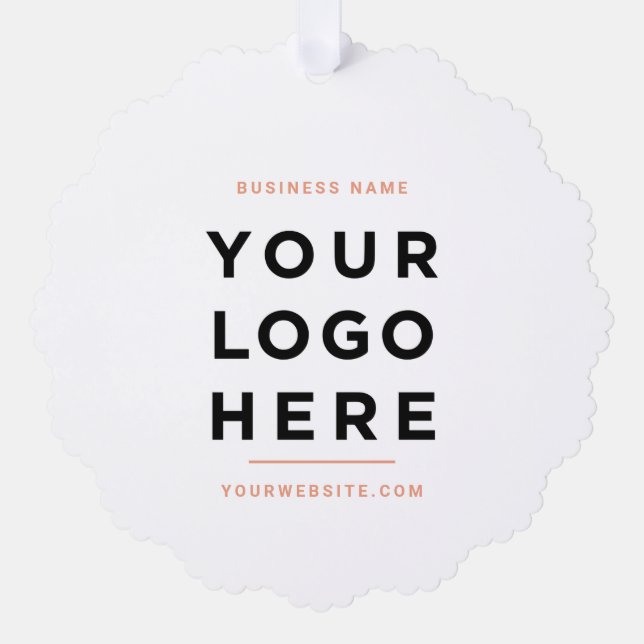 Benutzerdefiniertes Firmenlogo Einfache minimale U Ornament Karte (Vorderseite)