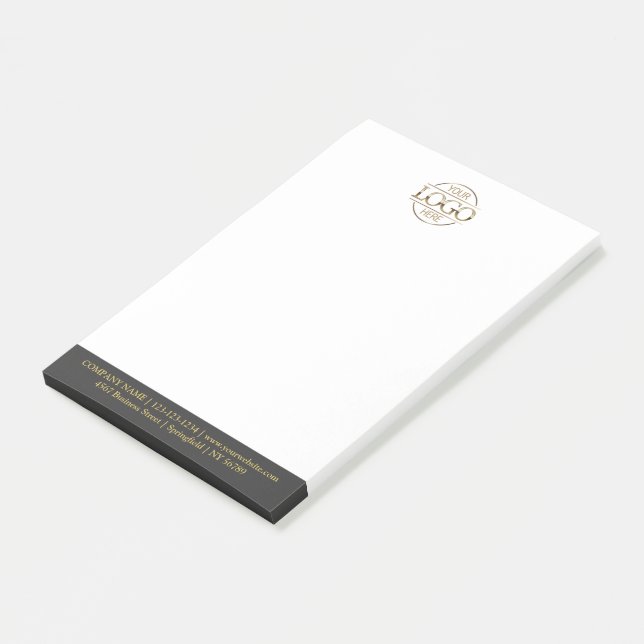 Benutzerdefiniertes Firmenlogo Elegant Einfach Pro Post-it Klebezettel (angewinkelt)