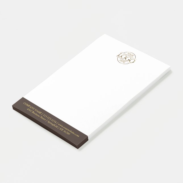 Benutzerdefiniertes Firmenlogo Elegant Einfach Pro Post-it Klebezettel (angewinkelt)
