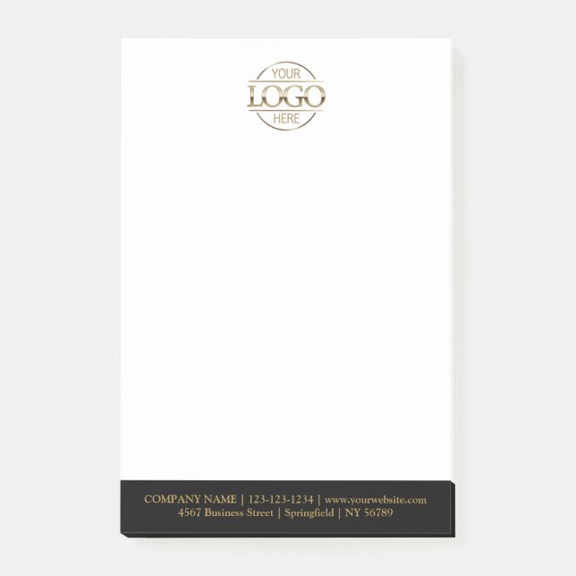 Benutzerdefiniertes Firmenlogo Elegant Einfach Pro Post-it Klebezettel (Vorderseite)