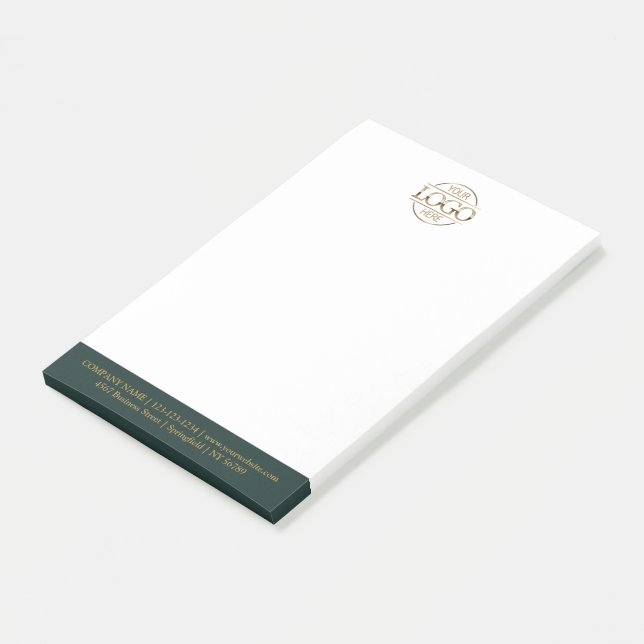 Benutzerdefiniertes Firmenlogo Elegant Einfach Pro Post-it Klebezettel (angewinkelt)