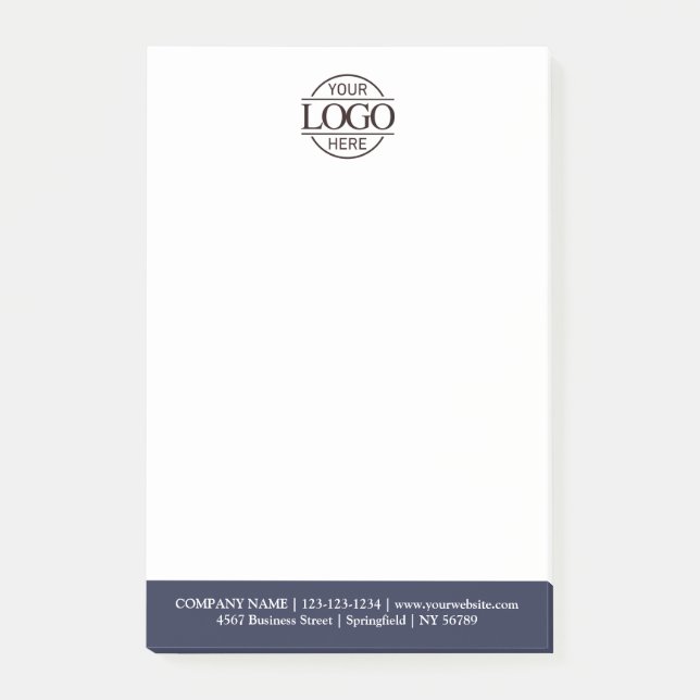 Benutzerdefiniertes Firmenlogo Elegant Einfach Pro Post-it Klebezettel (Vorderseite)