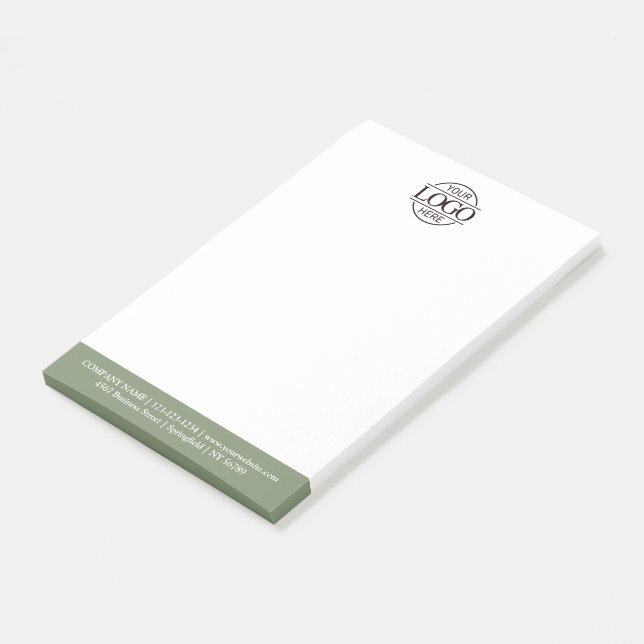 Benutzerdefiniertes Firmenlogo Elegant Einfach Pro Post-it Klebezettel (angewinkelt)
