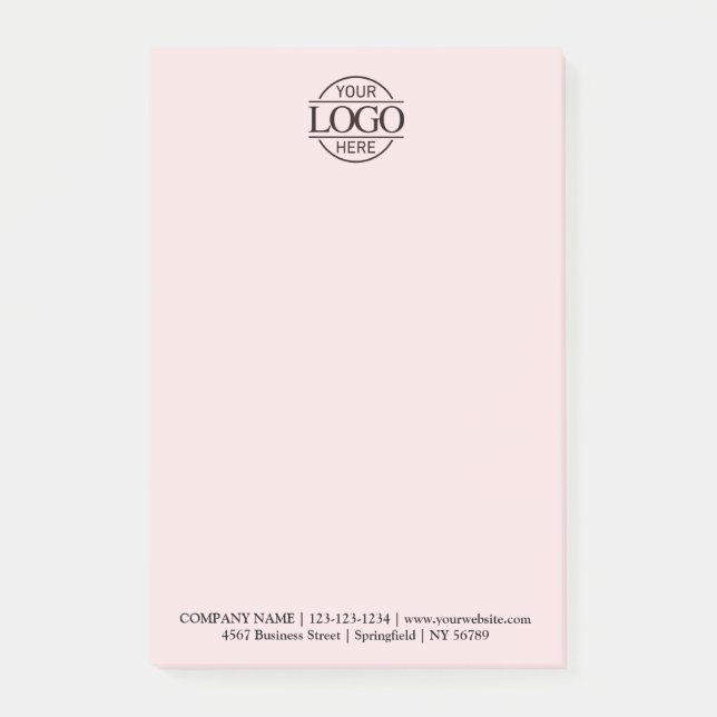 Benutzerdefiniertes Firmenlogo Elegant Einfach Pro Post-it Klebezettel (Vorderseite)