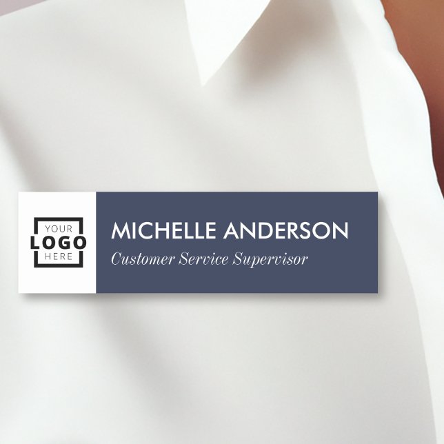 Benutzerdefiniertes Firmenlogo Grundlegende Mitarb Namensschild (Von Creator hochgeladen)