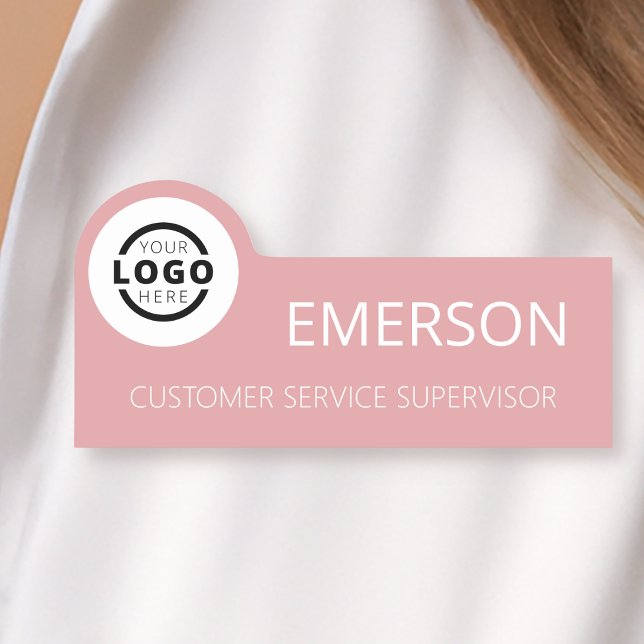 Benutzerdefiniertes Firmenlogo Grundlegender Name  Namensschild (Von Creator hochgeladen)