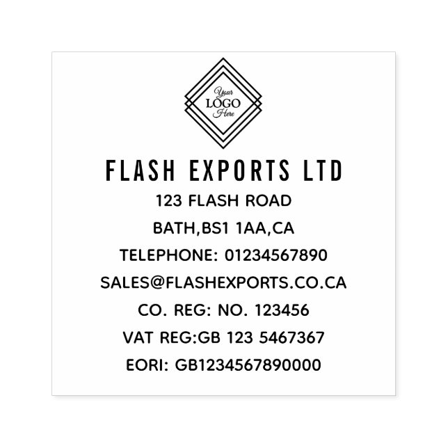 Benutzerdefiniertes Firmenlogo Gummistempel (Prägung)