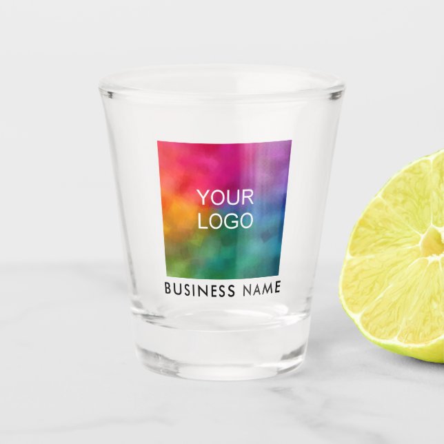 Benutzerdefiniertes Firmenlogo hier Single hinzufü Schnapsglas (Vorderseite)