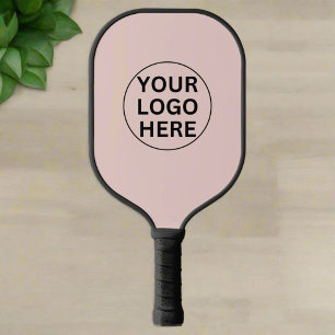 Benutzerdefiniertes Firmenlogo l - Blush Pink & Bl Pickleball Schläger