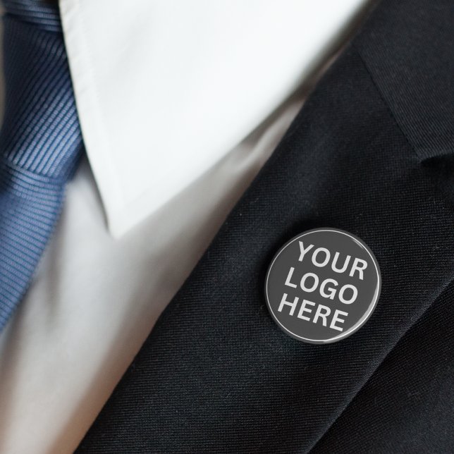 Benutzerdefiniertes Firmenlogo l Graues Coworking- Button (Von Creator hochgeladen)