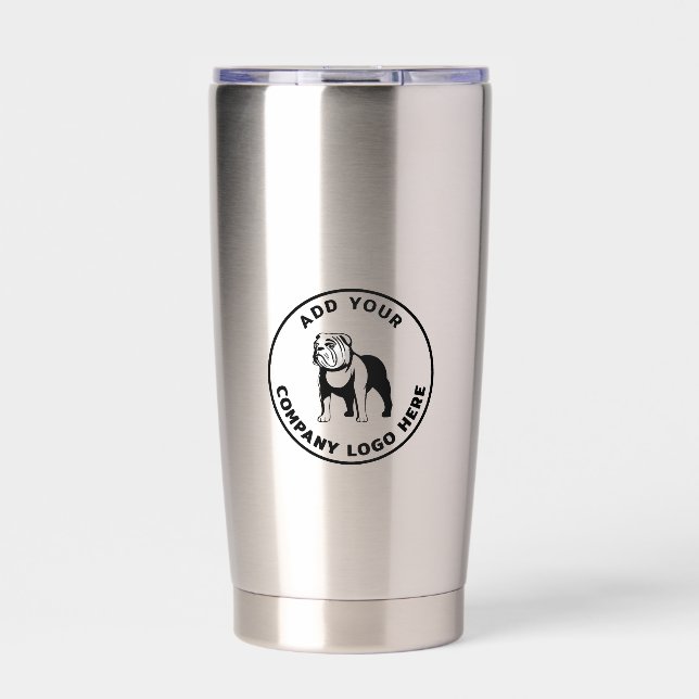 Benutzerdefiniertes Firmenlogo Minimalistische Mit Thermobecher (Vorderseite)