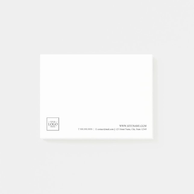 Benutzerdefiniertes Firmenlogo mit benutzerdefinie Post-it Klebezettel (Vorderseite)