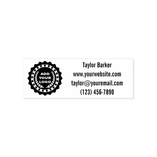 Benutzerdefiniertes Firmenlogo mit Text Permastempel (Design)