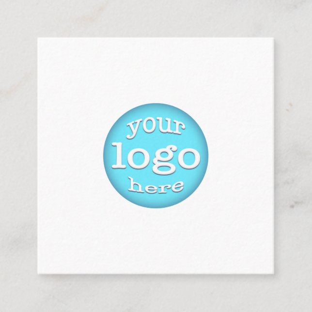 Benutzerdefiniertes Firmenlogo Modern Minimalistis Quadratische Visitenkarte (Vorderseite)