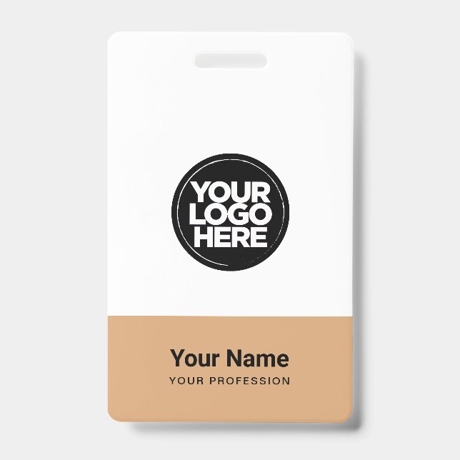 Benutzerdefiniertes Firmenlogo Name Titel Bar Code Ausweis (Vorderseite)