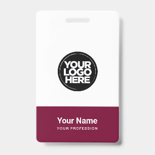 Benutzerdefiniertes Firmenlogo Name Titel Bar Code Ausweis
