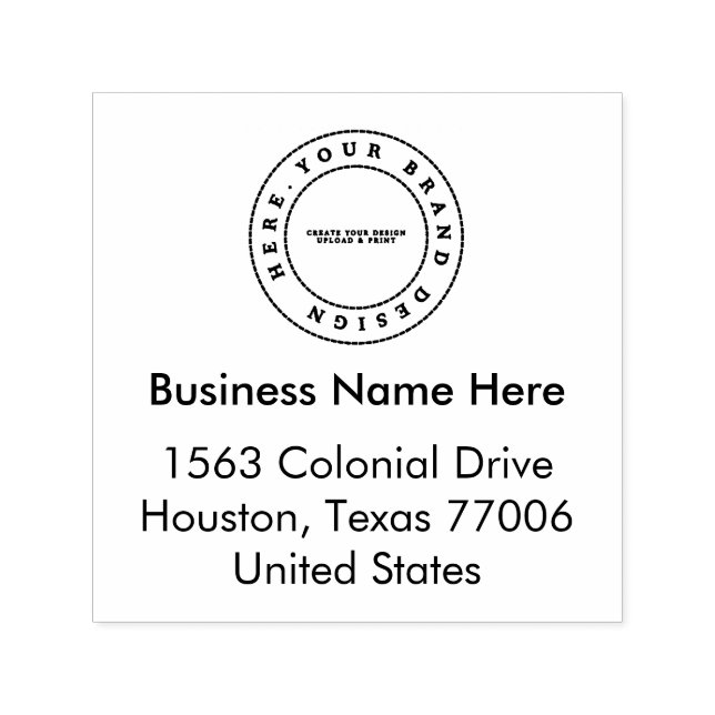 Benutzerdefiniertes Firmenlogo | Name und Anschrif Permastempel (Design)