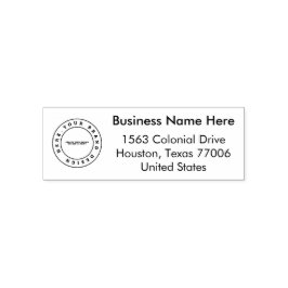 Benutzerdefiniertes Firmenlogo | Name und Anschrif Permastempel