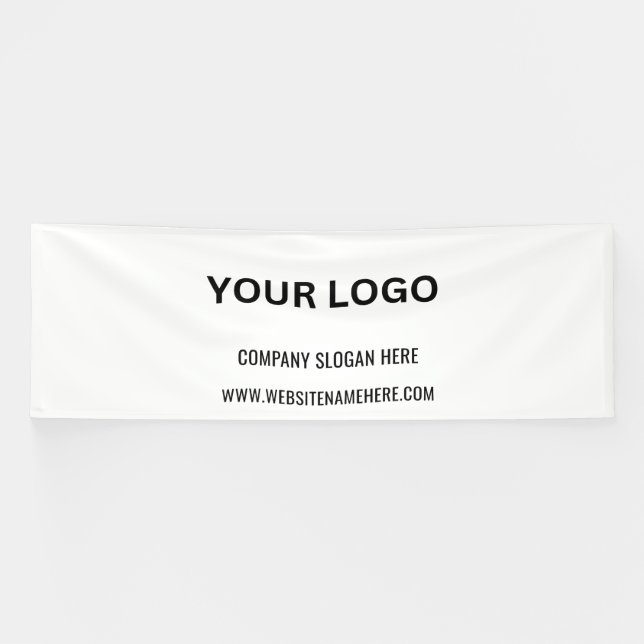 Benutzerdefiniertes Firmenlogo | Name und Slogan Banner (Horizontal)