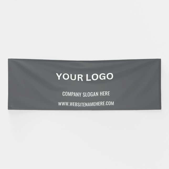 Benutzerdefiniertes Firmenlogo | Name und Slogan Banner (Horizontal)