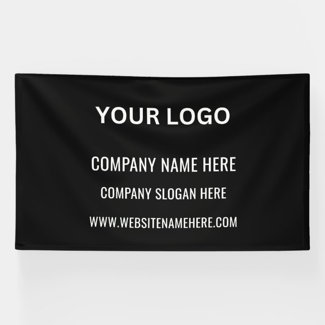 Benutzerdefiniertes Firmenlogo | Name und Slogan Banner (Horizontal)