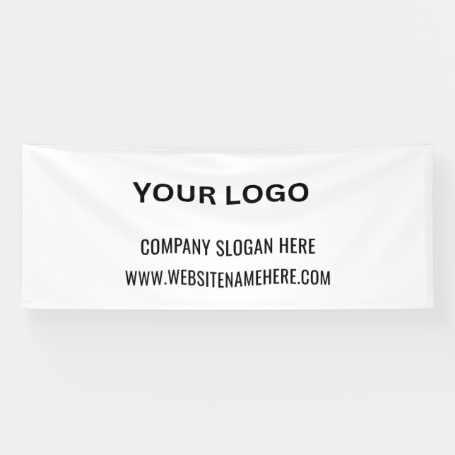 Benutzerdefiniertes Firmenlogo | Name und Slogan Banner (Horizontal)