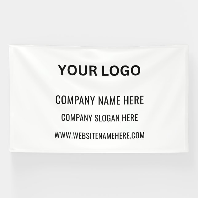 Benutzerdefiniertes Firmenlogo | Name und Slogan Banner (Horizontal)