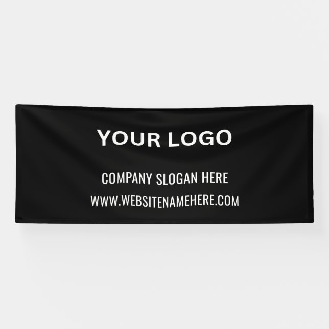 Benutzerdefiniertes Firmenlogo | Name und Slogan Banner (Horizontal)