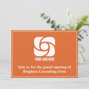 Benutzerdefiniertes Firmenlogo Orange Business Gro Ankündigung