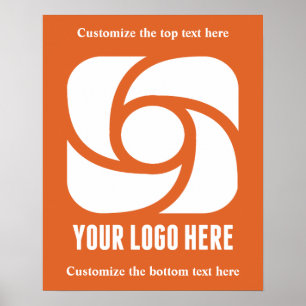 Benutzerdefiniertes Firmenlogo Orange Business Mar Poster