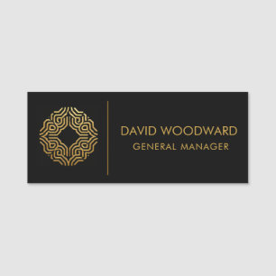 Benutzerdefiniertes Firmenlogo Personal Gold Schwa Namensschild