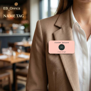 Benutzerdefiniertes Firmenlogo Pink Rose Magnetisc Namensschild