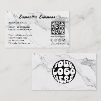 Benutzerdefiniertes Firmenlogo QR Code Mitarbeiter Visitenkarte