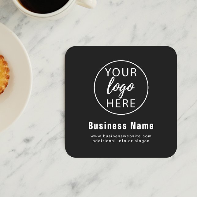 Benutzerdefiniertes Firmenlogo Rechteckiger Pappuntersetzer (Simple Custom Business Logo Square Paper Coaster)