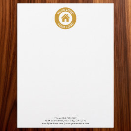 Benutzerdefiniertes Firmenlogo Schwarzweiß persona Briefbogen