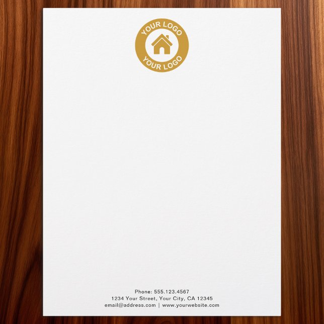 Benutzerdefiniertes Firmenlogo Schwarzweiß persona Briefbogen (Von Creator hochgeladen)