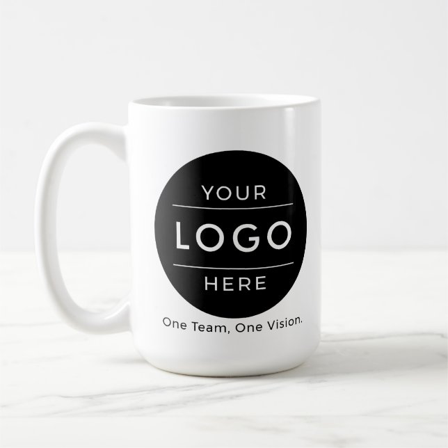 Benutzerdefiniertes Firmenlogo & Slogan Massengesc Kaffeetasse (Links)