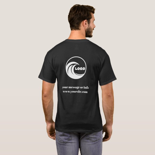 Benutzerdefiniertes Firmenlogo Teamarbeit T-Shirt (Schwarz voll)