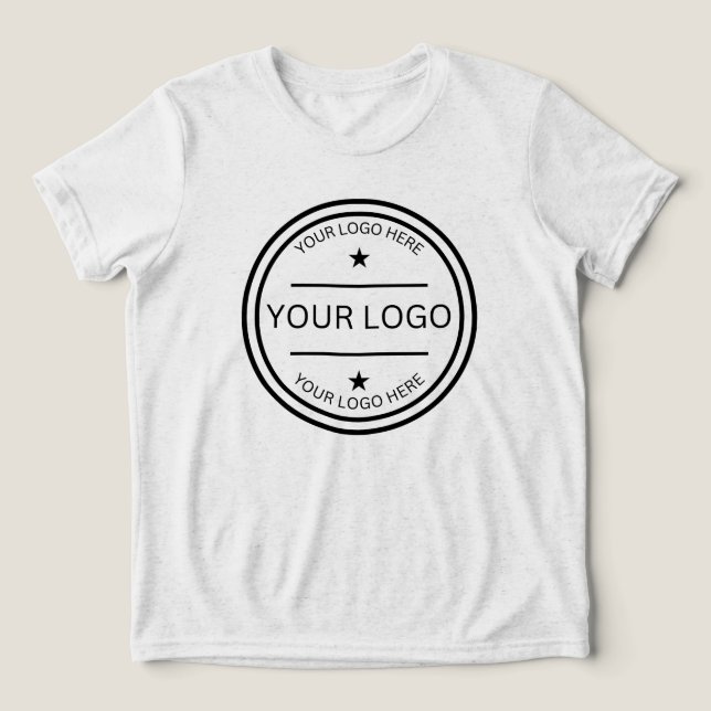 Benutzerdefiniertes Firmenlogo Teamlogo Geschenk f Tri-Blend Shirt (Design Vorderseite)