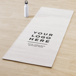 Benutzerdefiniertes Firmenlogo und helles Holzdesi Yogamatte