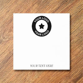 Benutzerdefiniertes Firmenlogo und Ihr Text Post-it Klebezettel