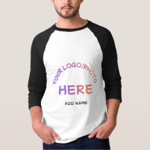 Benutzerdefiniertes Firmenlogo und Name Raglan T-S